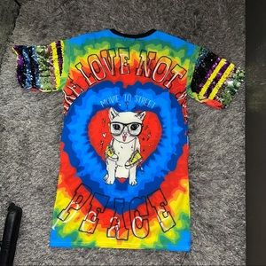 kaleidoscopic shirt dress